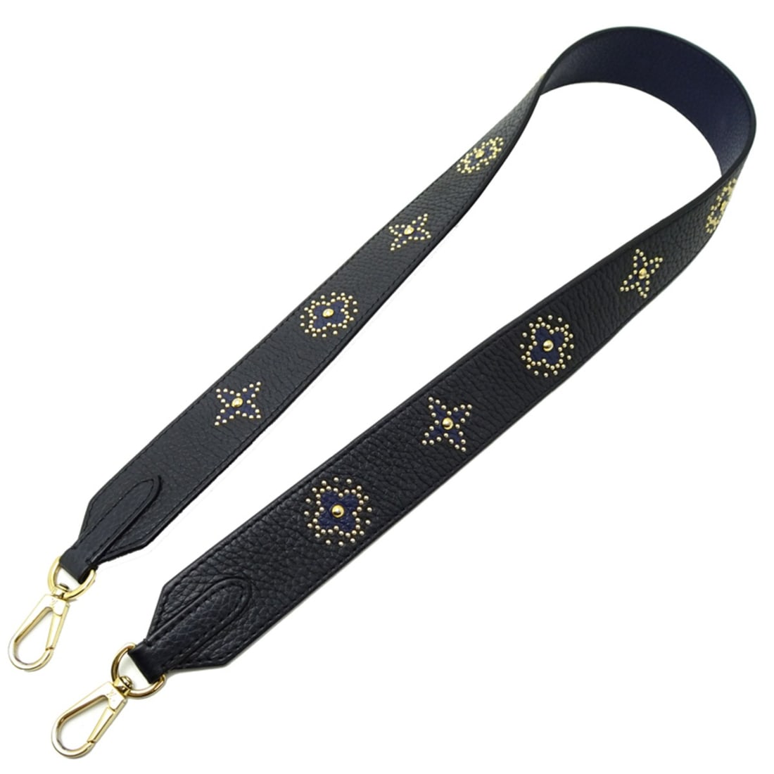 Louis Vuitton Women's Shoulder Strap Leather Navy with Initials "K.S.": --- Catalog ---Category: SizeSize (HxWxD): 98cm x 4cm / 38.58'' x 1.57''Category: DesignType: StrapColor: Black, NavyGender: WomenMaterial: LeatherCategory: GeneralBrand: Louis Vuitton--- Item List --