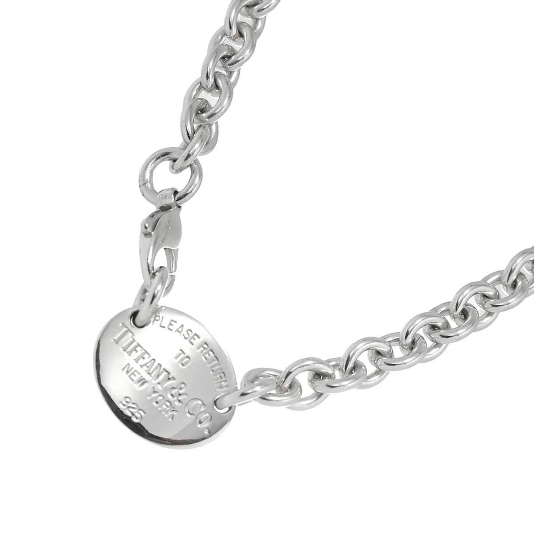 Tiffany & Co. Return to Necklace, 39cm, Silver 925 SV Necklace: --- Catalog ---Category: SizeWeight: 53g / 1.86oz.Pendant Size: 17.8mm x 22.3mm / 0.7'' x 0.87''Neck Circumference: 39 cm / 15.35''Category: DesignMetal: SilverGender: Women,Men,UnisexMetal Purity: Si
