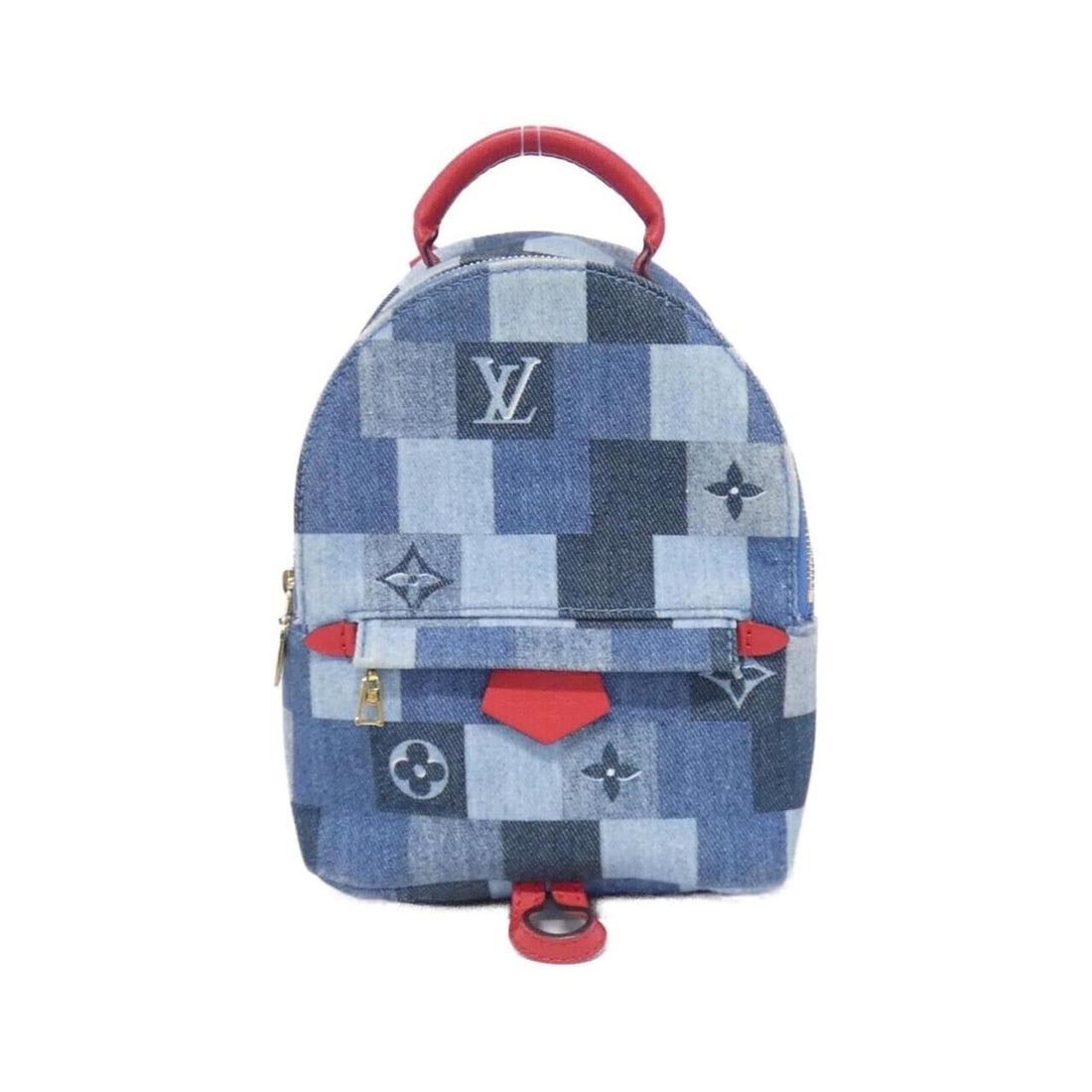 Louis Vuitton Denim Monogram Palm Springs Backpack Mini M45043: --- Catalog ---Category: SizeSize (HxWxD): 20cm x 16cm x 10cm / 7.87'' x 6.29'' x 3.93''Category: DesignType: BackpackColor: RougeGender: WomenMaterial: Denim Hardware Color: GoldCategory: GeneralMPN: