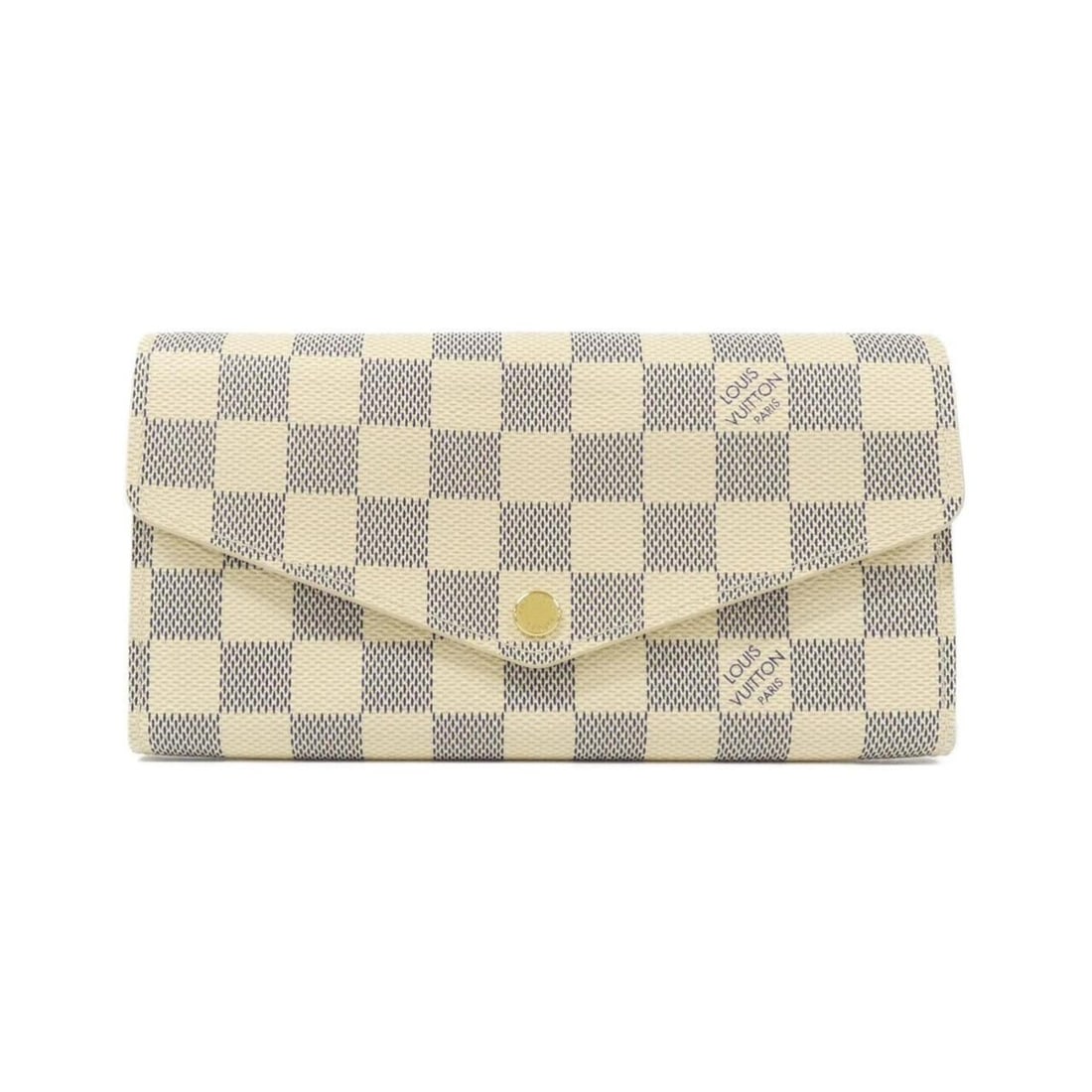 Louis Vuitton Damier Azur Portefeuille Sarah N63208 Wallet: --- Catalog ---Category: SizeSize (HxWxD): 10cm x 19cm x 2.5cm / 3.93'' x 7.48'' x 0.98''Category: DesignType: Long wallet (bi-fold)Color: AzurGender: WomenMaterial: Coated canvas Category: GeneralMPN