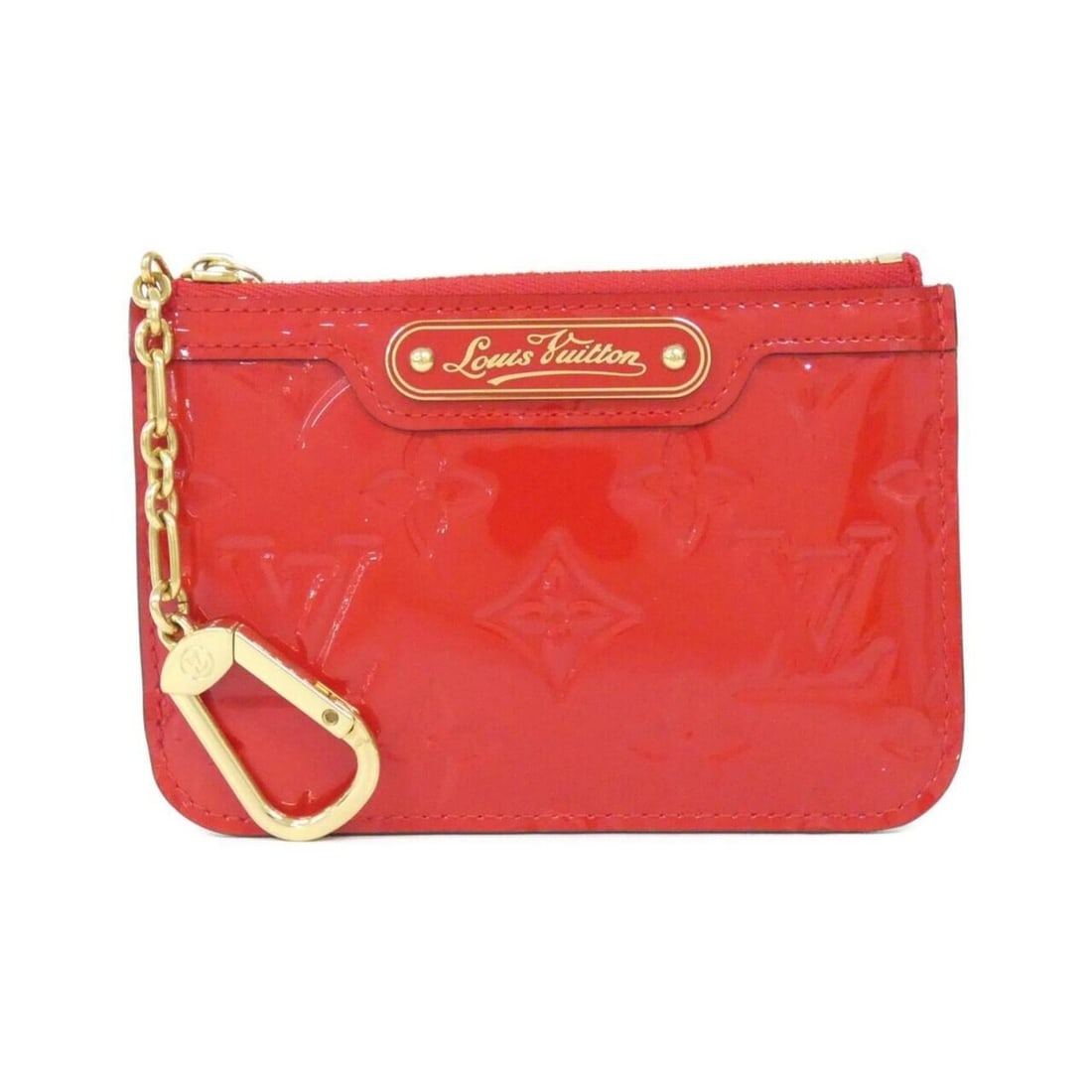 Louis Vuitton Vernis Pochette Cle M93559 Coin & Key Case: --- Catalog ---Category: SizeSize (HxWxD): 9cm x 13cm x 1cm / 3.54'' x 5.11'' x 0.39''Category: DesignType: Coin purse/coin caseColor: Pomme d'amour, Red colorGender: WomenMaterial: Leather Leather/Fu
