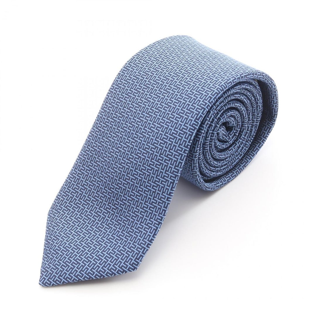 Hermes Hermès Geometric H Tie, Silk, Men's, Blue: --- Catalog ---Category: SizeTotal Length: 144cm / 56.69''Category: DesignType: CravatColor: BlueGender: MenMaterial: Silk Category: GeneralBrand: Hermes--- Item List ---Section: ConditionRanking: Ran