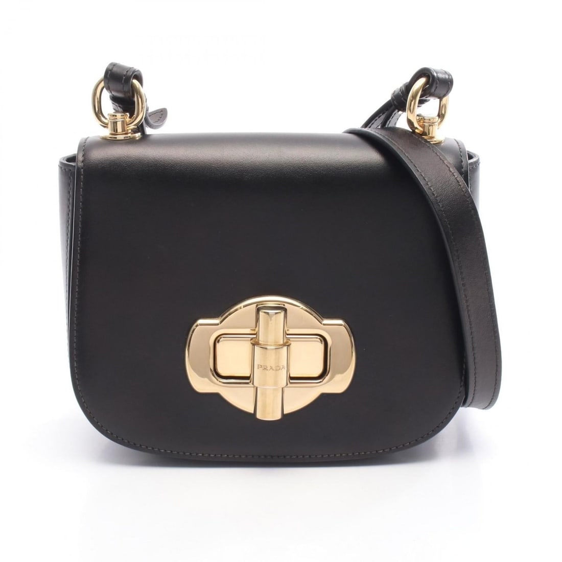 Prada Turnlock Shoulder Bag, Leather, Women's, Black: --- Catalog ---Category: SizeSize (HxWxD): 16cm x 20cm x 6.5cm / 6.29'' x 7.87'' x 2.55''Category: DesignType: Shoulder bagColor: BlackGender: WomenMaterial: Leather Category: GeneralBrand: Prada--- I