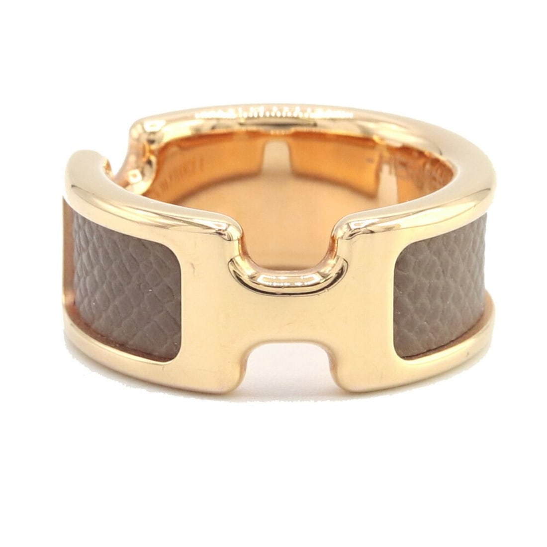 Hermès Olympe PM Etoupe Gold Veau Madame Metal Ring, Size S/US 6.5/12, H, Women's, HERMES: --- Catalog ---Category: SizeJP Size: 12US Size: 6.5Category: DesignColor: Etoupe grayGender: WomenMaterial: MetalCategory: GeneralBrand: HermesCountry of Origin: France--- Item List ---Section: Condi
