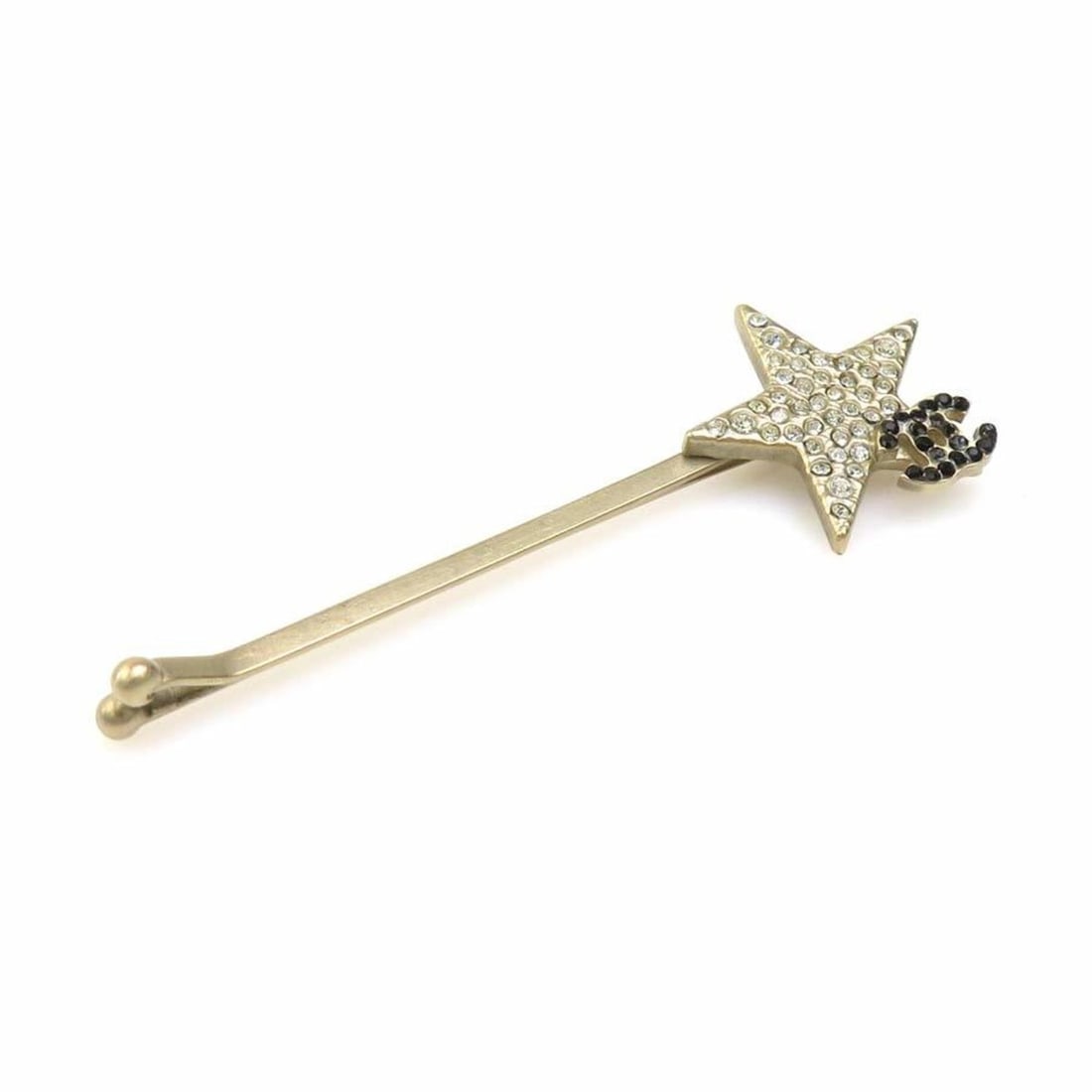 CHANEL Hairpin Metal Gold Women's r10939a: --- Catalog ---Category: SizeSize (LxW): 1.7cm x 5.3cm / 0.66'' x 2.08''Category: DesignType: Hair pinColor: GoldGender: WomenMaterial: MetalCategory: GeneralBrand: Chanel--- Item List ---Section: Con