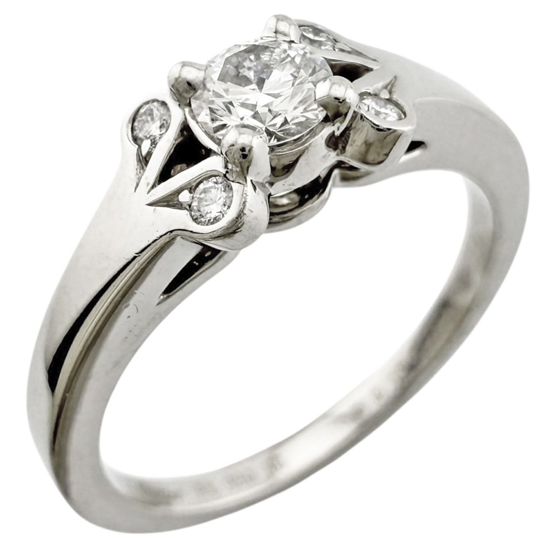 Cartier Ballerina Solitaire Ring, Pt950 Platinum with 0.19ct Diamond, Women's, Pre-Owned: --- Catalog ---Category: SizeJP Size: 9.5US Size: 5Category: DesignType: Band ringGender: WomenMaterial: Platinum 950Category: GeneralBrand: CartierCountry of Origin: France--- Item List ---Section: C