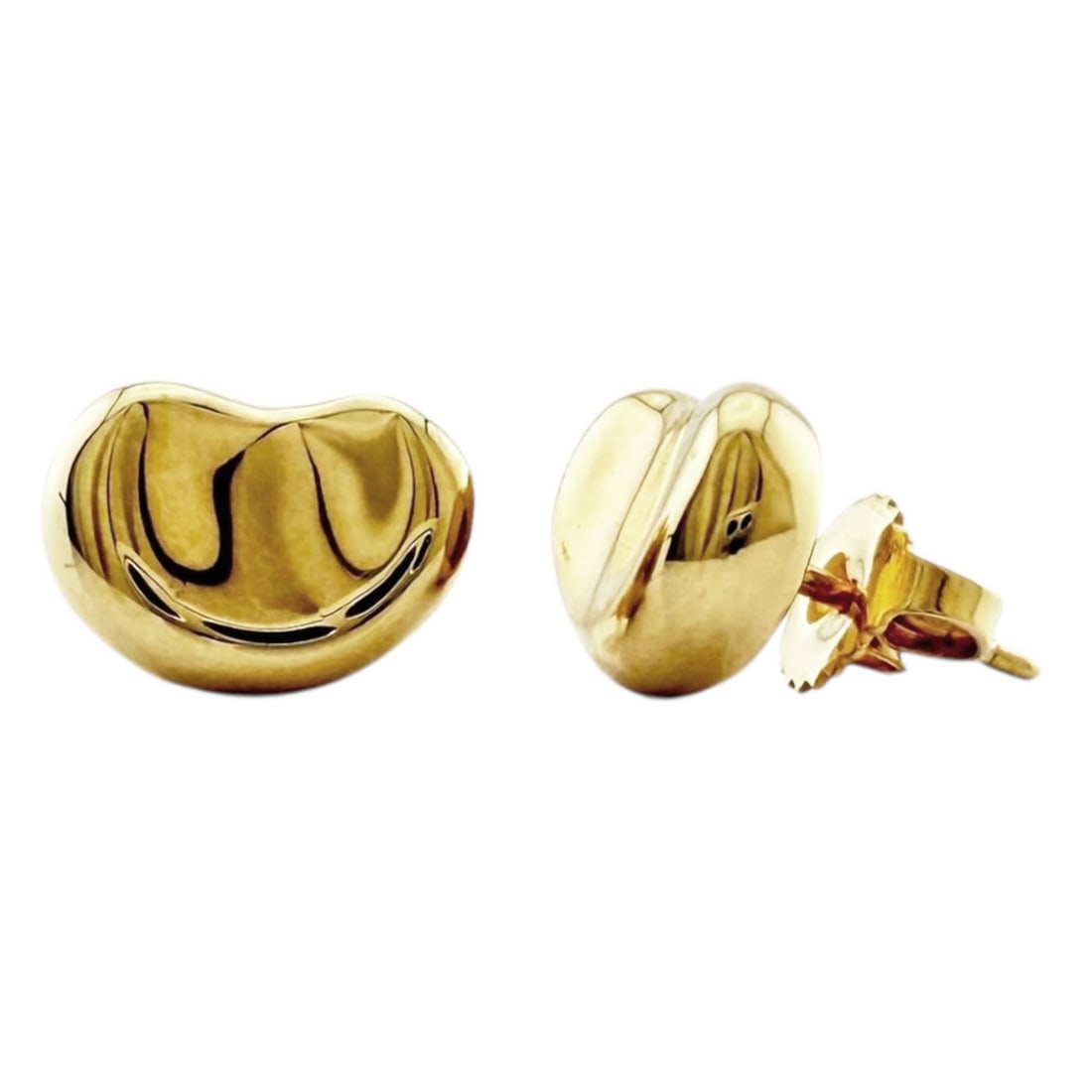 Tiffany Bean Earrings, & Co., 18k Gold, Women's, Pre-owned: --- Catalog ---Category: SizeSize (HxWxD): 8.00mm x 11.00mm / 0.31'' x 0.43''Category: DesignType: Stud earringsColor: GoldGender: WomenMaterial: Yellow gold (18K)Category: GeneralBrand: TiffanyCountr