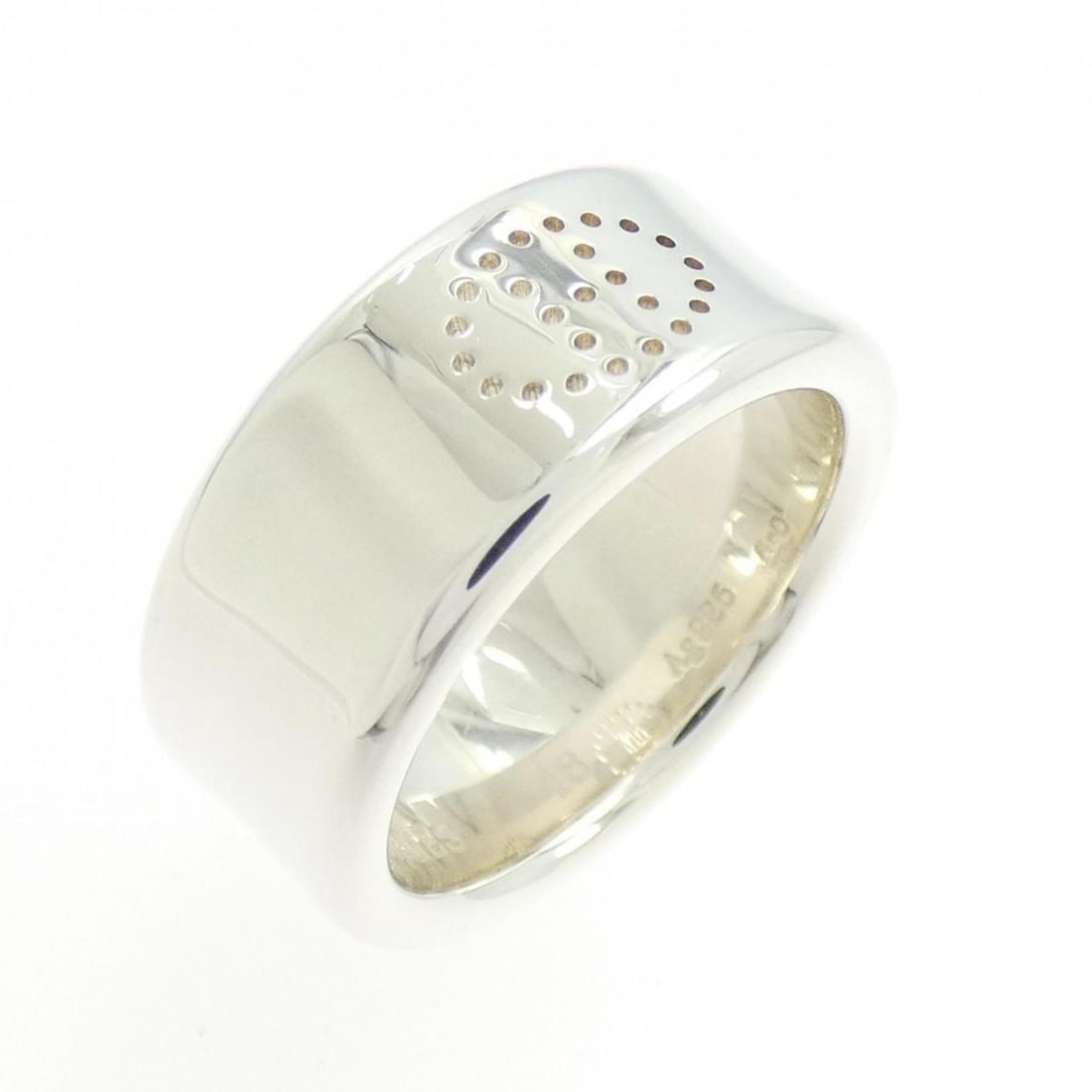 Hermes Hermès Eclipse Ribbon Ring: --- Catalog ---Category: SizeUS Size: 4.5Brand Size: 48Category: DesignType: Band ringGender: WomenMaterial: Silver 925Category: GeneralBrand: Hermes--- Item List ---Section: ConditionRanking: Rank A