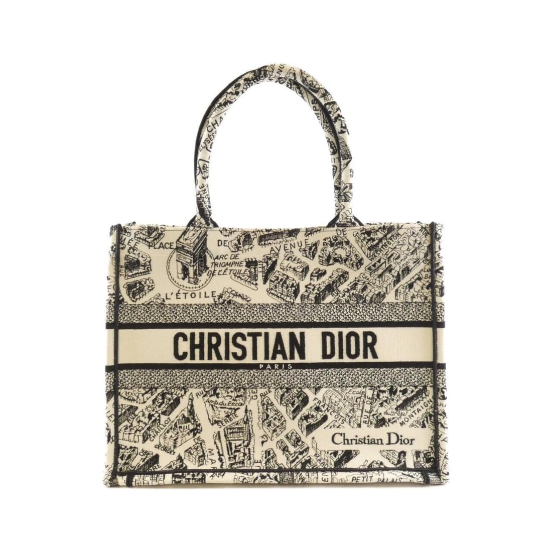 Christian Dior PLAN DE PARIS Book Tote Medium M1296ZOMP Handbag: --- Catalog ---Category: SizeSize (HxWxD): 27cm x 36cm x 17cm / 10.62'' x 14.17'' x 6.69''Category: DesignType: HandbagColor: Black, WhiteGender: WomenMaterial: Canvas Category: GeneralMPN: M1296ZOMPB