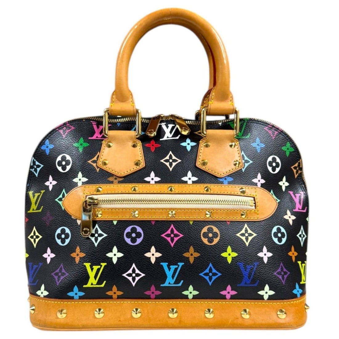 Pre-owned Louis Vuitton Alma PM Monogram Multicolore Handbag, M92646, Multicolore, Women's: --- Catalog ---Category: SizeSize (HxWxD): 23cm x 32cm x 16cm / 9.05'' x 12.59'' x 6.29''Category: DesignType: HandbagColor: Multi-color, NoirGender: WomenMaterial: Monogram Multicolore Category: Gene