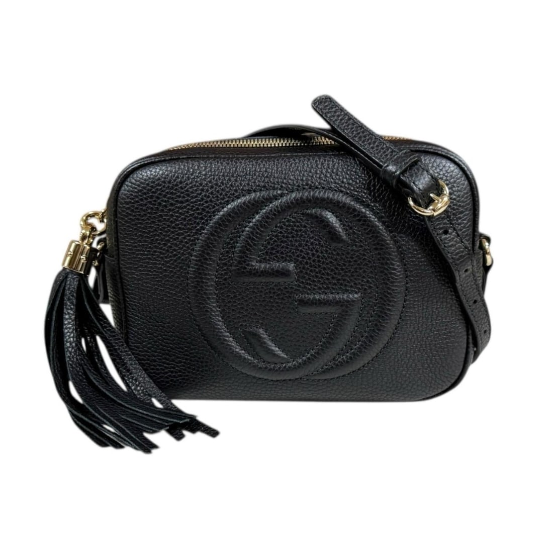 Pre-owned Gucci Small Disco Bag Soho Shoulder Bag, Leather 308364, Black, Women's: --- Catalog ---Category: SizeSize (HxWxD): 15cm x 20cm x 7cm / 5.9'' x 7.87'' x 2.75''Category: DesignType: Shoulder bagColor: BlackGender: WomenHandmade: YesMaterial: Leather Category: GeneralMPN: 30
