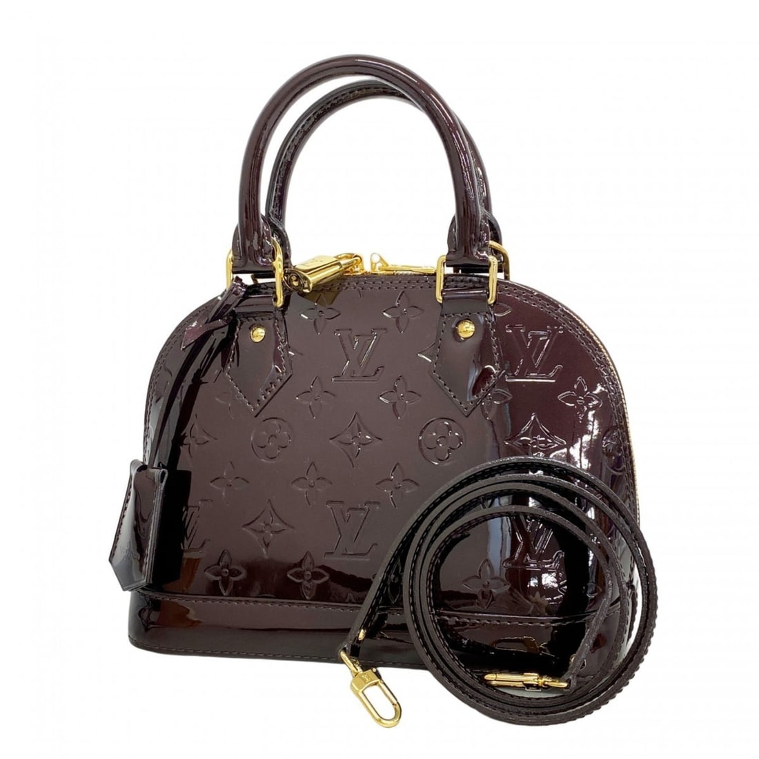 Louis Vuitton Vernis Alma BB Handbag M91678 Amaranth, 2-Way Bag for Women: --- Catalog ---Category: SizeSize (HxWxD): 17.5cm x 23cm x 11cm / 6.88'' x 9.05'' x 4.33''Category: DesignType: HandbagColor: AmaranteGender: WomenCategory: GeneralMPN: M91678Brand: Louis Vuitton--- I