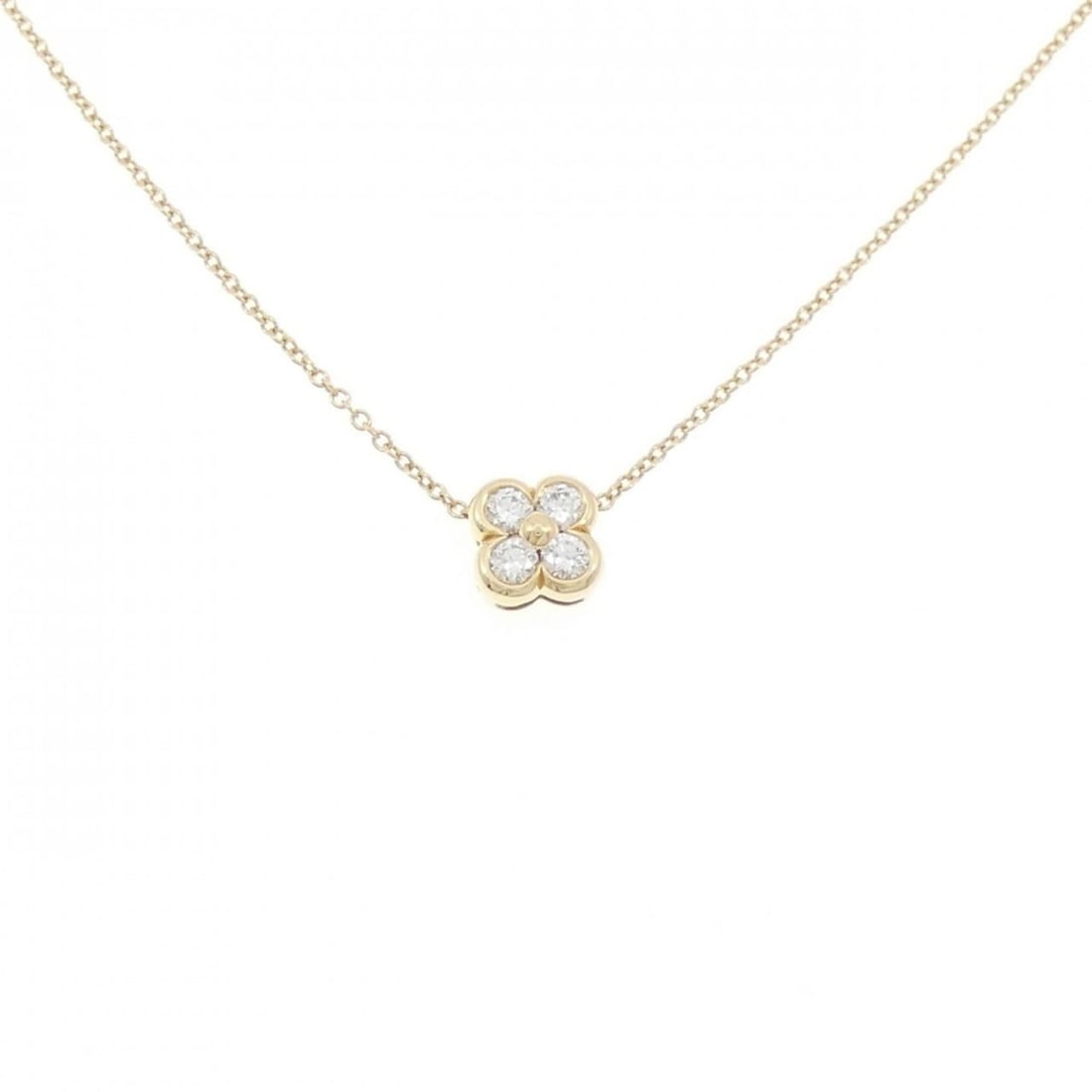 Tiffany 4-Bezel Necklace: --- Catalog ---Category: SizePendant Size: 6.5mm x 6.5mm / 0.25'' x 0.25''Neck Circumference: 41 cm / 16.14''Category: DesignColor: Yellow goldMaterial: Yellow gold (18K)Pendant Type: PendantNecklace