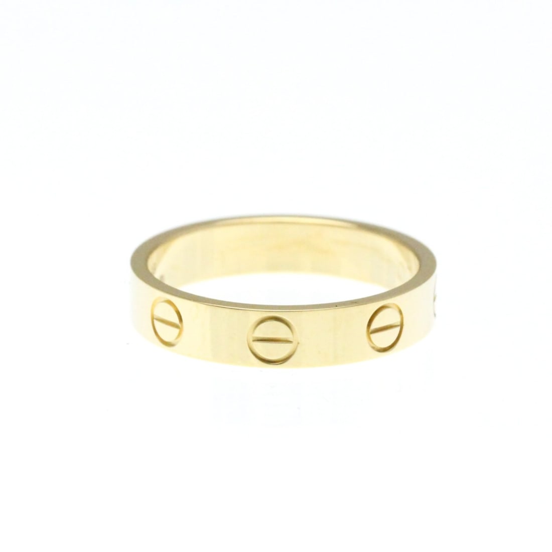 Cartier Mini Love Ring Yellow Gold (18K) Fashion No Stone Band Ring Gold (1 of 20)