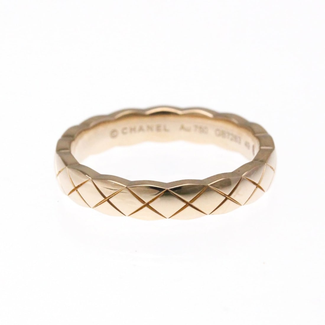 Chanel Coco Crush Ring Mini Model Pink Gold (18K) Fashion No Stone Band Ring Pink Gold (1 of 20)