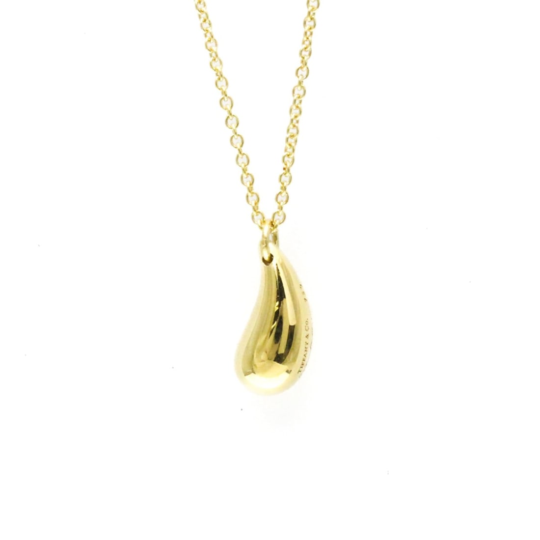 Tiffany Teardrop Necklace Yellow Gold (18K) No Stone Men,Women Fashion Pendant Necklace (Gold): --- Catalog ---Category: SizeWeight: 5.1g / 0.17oz.Pendant Size: 13mm x 5.5mm / 0.51'' x 0.21''Neck Circumference: 40 cm / 15.74''Category: DesignColor: GoldMetal: GoldStone: No StoneStyle: FashionGen