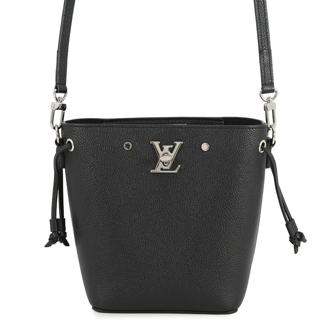 Louis Vuitton Calfskin Nano Lockme Bucket Shoulder Bag M68709 LOUIS VUITTON Black: --- Catalog ---Category: SizeSize (HxWxD): 16cm x 12.5cm x 9cm / 6.29'' x 4.92'' x 3.54''Category: DesignType: Shoulder bagColor: Black, NoirGender: WomenMaterial: Leather Leather/Fur Type: Calf leath