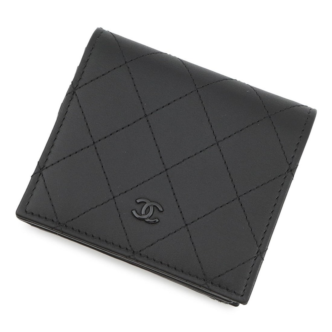 Chanel Coco Mark Matelasse Small Wallet AP4381 Black: --- Catalog ---Category: SizeSize (HxWxD): 9cm x 10cm / 3.54'' x 3.93''Category: DesignType: Wallet (bi-fold)Color: BlackGender: WomenMaterial: Leather Category: GeneralMPN: AP4381Brand: ChanelCountry