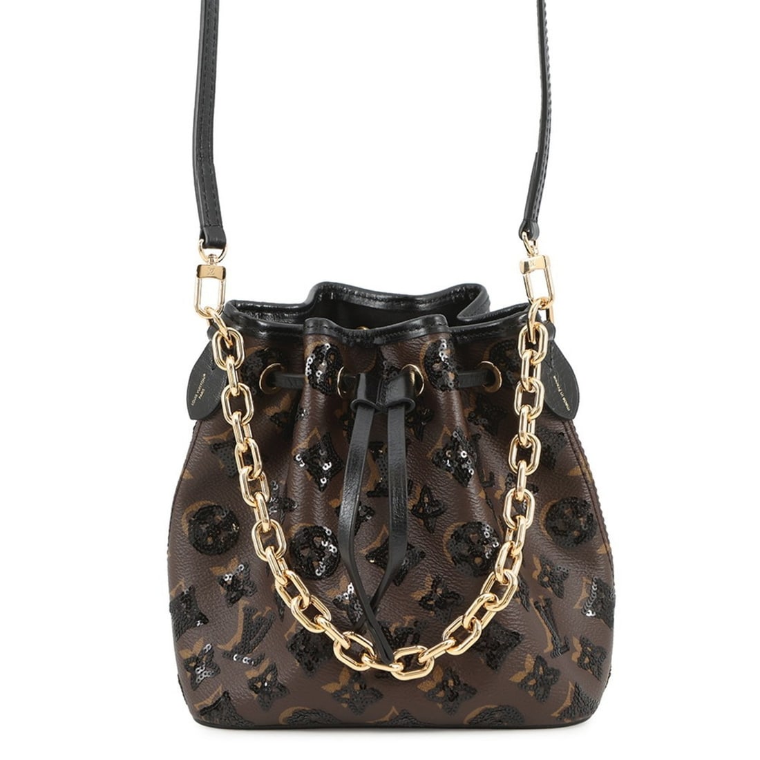 Louis Vuitton Monogram/Sequin Noe BB Shoulder Bag M26284 LOUIS VUITTON 2-way bag: --- Catalog ---Category: SizeSize (HxWxD): 18.5cm x 18cm x 11cm / 7.28'' x 7.08'' x 4.33''Category: DesignType: Shoulder bagColor: Monogram, NoirGender: Men,WomenMaterial: Monogram , Spangles Category