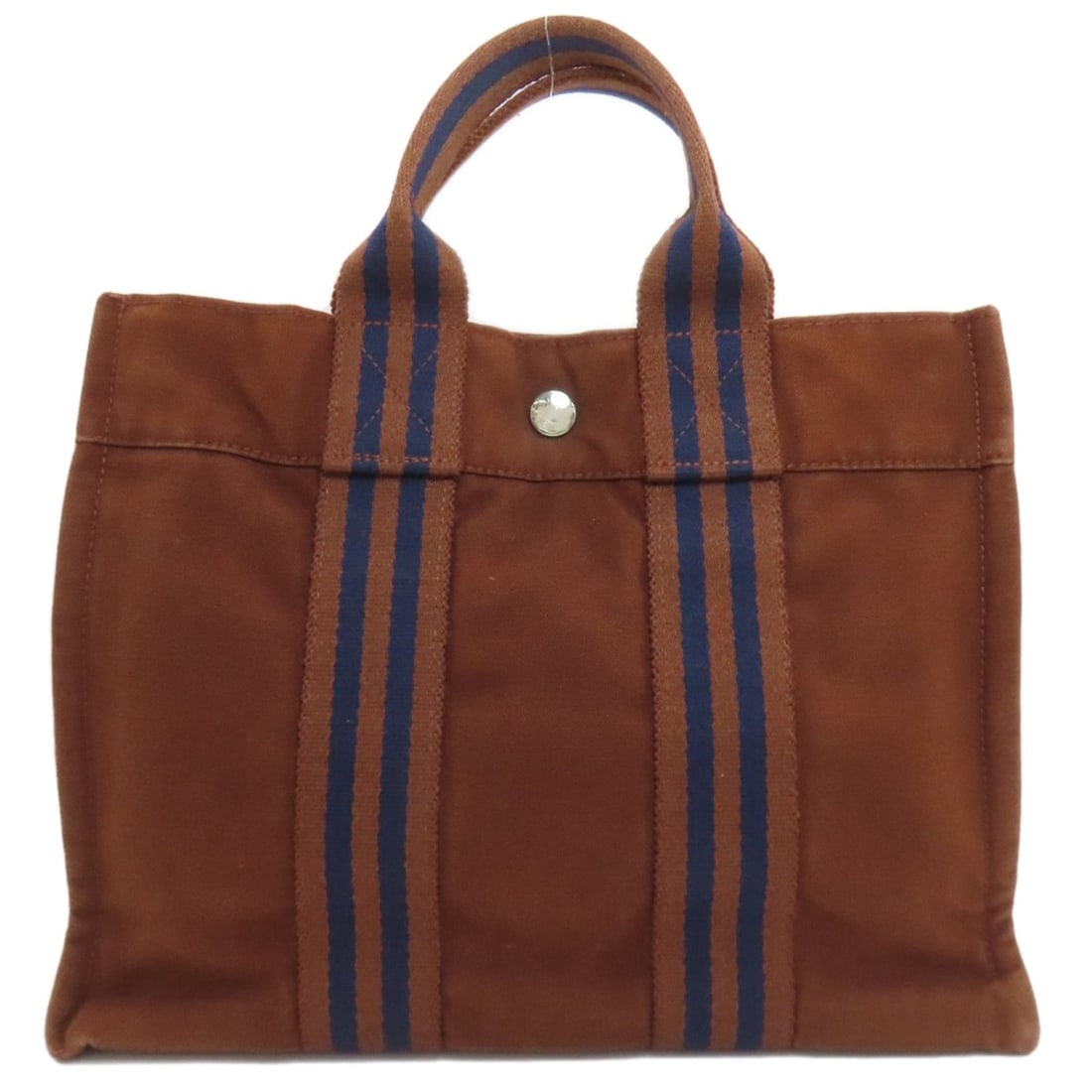Hermes Sac Fleur Tou PM Handbag Canvas Women's HERMES: --- Catalog ---Category: SizeSize (HxWxD): 22cm x 29cm x 8cm / 8.66'' x 11.41'' x 3.14''Category: DesignType: HandbagColor: BrownGender: WomenMaterial: Canvas Category: GeneralBrand: Hermes--- Item Li