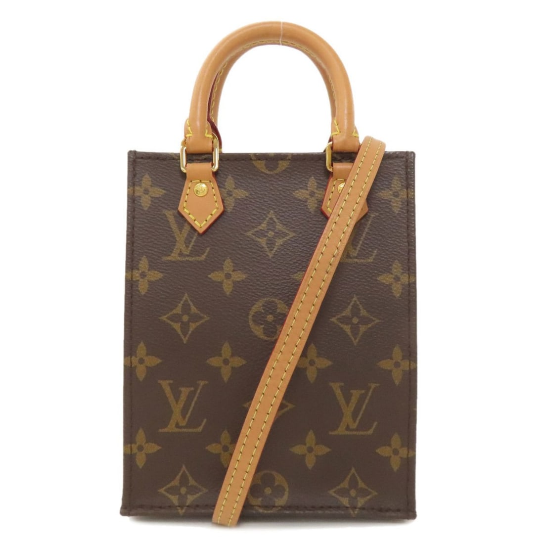Louis Vuitton M69442 Petite Sac Plat Handbag Monogram Canvas Women's LOUIS VUITTON (1 of 20)