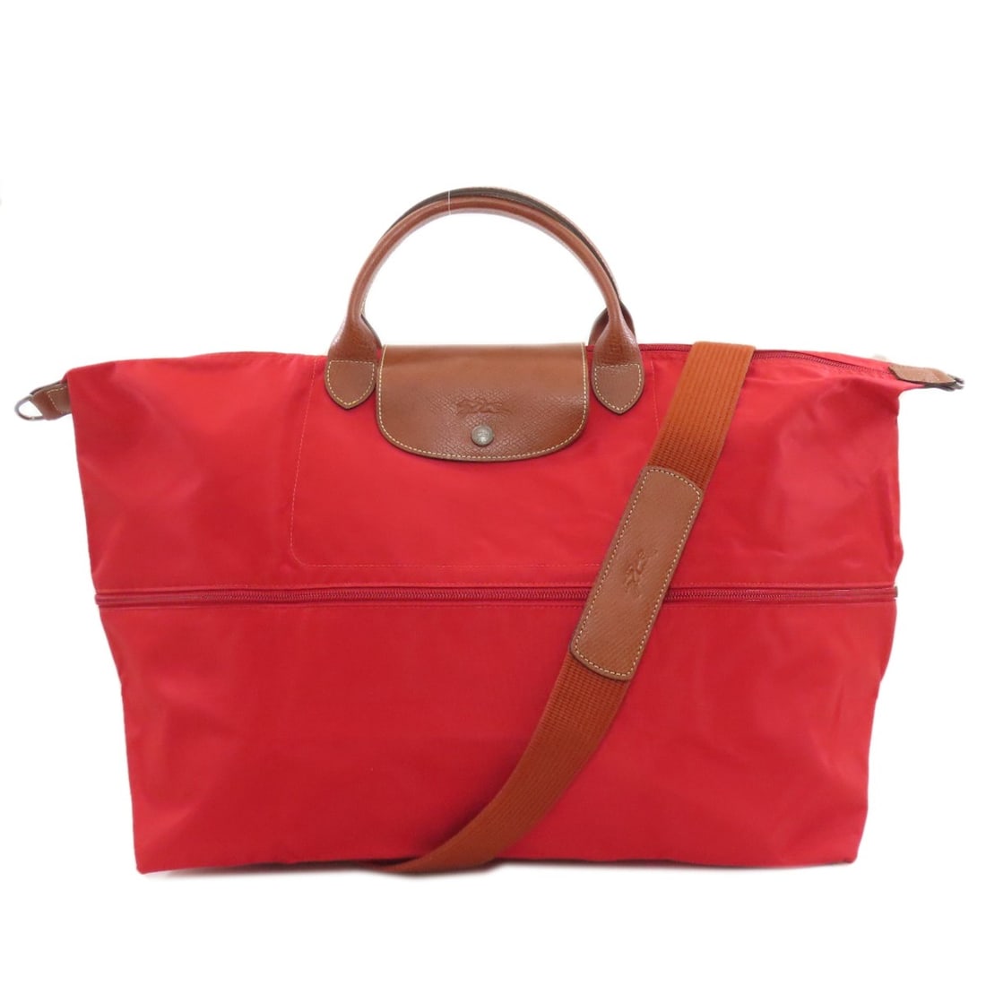 Longchamp Le Pliage 2-Way Boston Bag, Nylon Material, Women's: --- Catalog ---Category: SizeSize (HxWxD): 35cm x 65cm x 23cm / 13.77'' x 25.59'' x 9.05''Category: DesignType: Boston bagColor: Brown, Red colorGender: WomenMaterial: Nylon Category: GeneralBrand: Lo