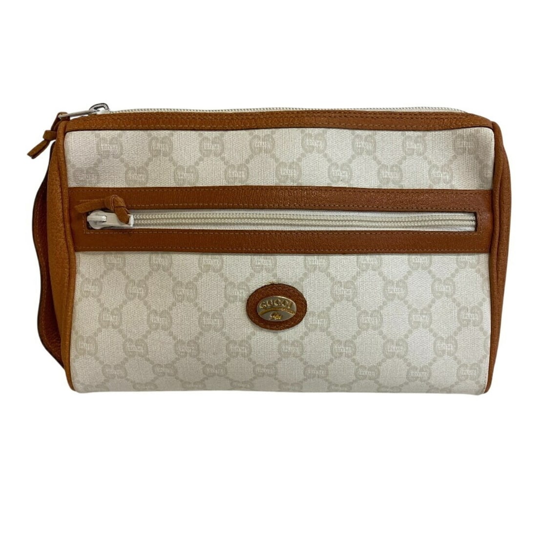GUCCI Gucci clutch bag pouch old GG Plus second men women beige (1 of 15)