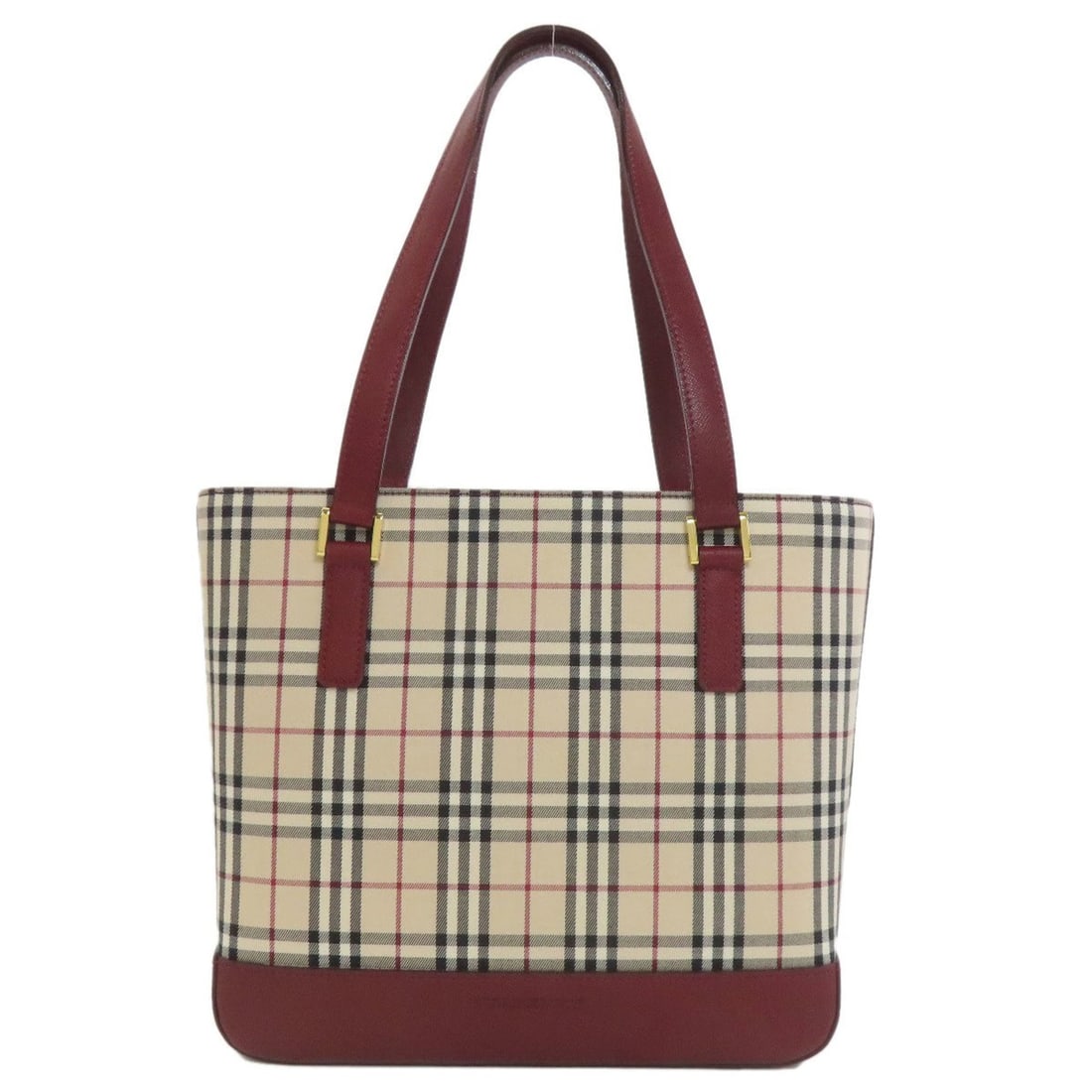 Burberry Check Nova Tote Bag Canvas Women's BURBERRY (1 of 15)