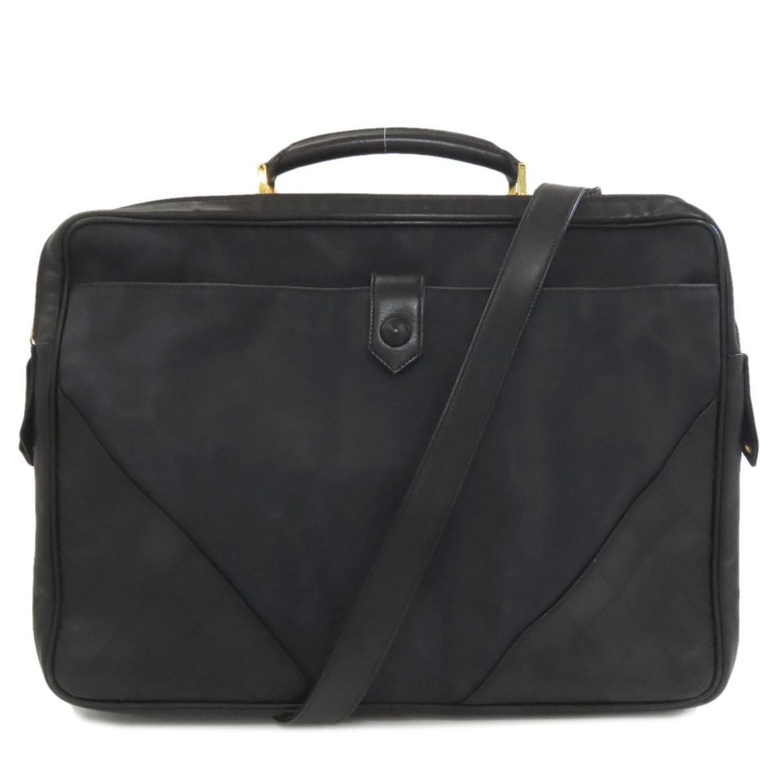 CHANEL Matelasse Gold Hardware 2-Way Business Bag Canvas/Calf Leather Men's (1 of 20)