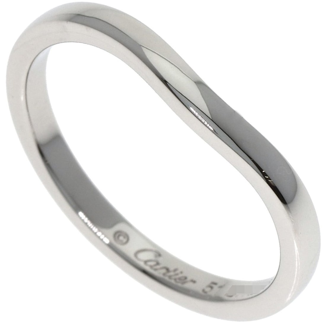 Cartier Ballerina #51 Ring, Platinum PT950, Women's: --- Catalog ---Category: SizeJP Size: 11US Size: 6Category: DesignType: Band ringGender: WomenMaterial: Platinum 950Category: GeneralBrand: Cartier--- Item List ---Section: ConditionRanking: Rank A Us