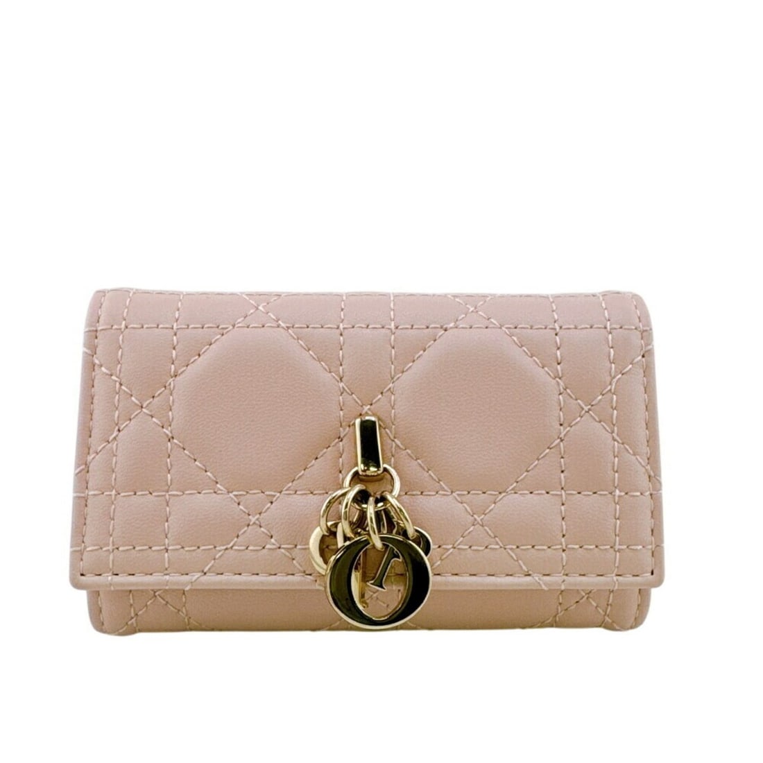 Christian Dior Dior Lady Key Case, Pink, Women's: --- Catalog ---Category: DesignType: KeycaseColor: PinkGender: WomenMaterial: Leather Number of Key Hooks: 4Category: GeneralBrand: Christian DiorCategory: Physical PropertiesSize (HxWxD): 11cm x 7.5c
