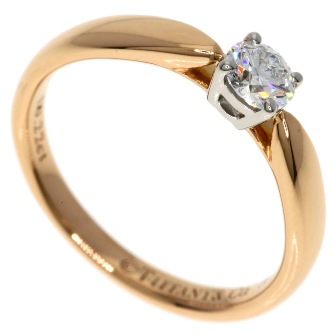 Tiffany & Co. Harmony Solitaire Diamond Ring in 18K Pink Gold/PT950 for Women: --- Catalog ---Category: SizeJP Size: 5.5US Size: 3.5Category: DesignType: Band ringStone: DiamondGender: WomenMaterial: Platinum 950, White gold (18K)Category: GeneralBrand: Tiffany--- Item List ---S