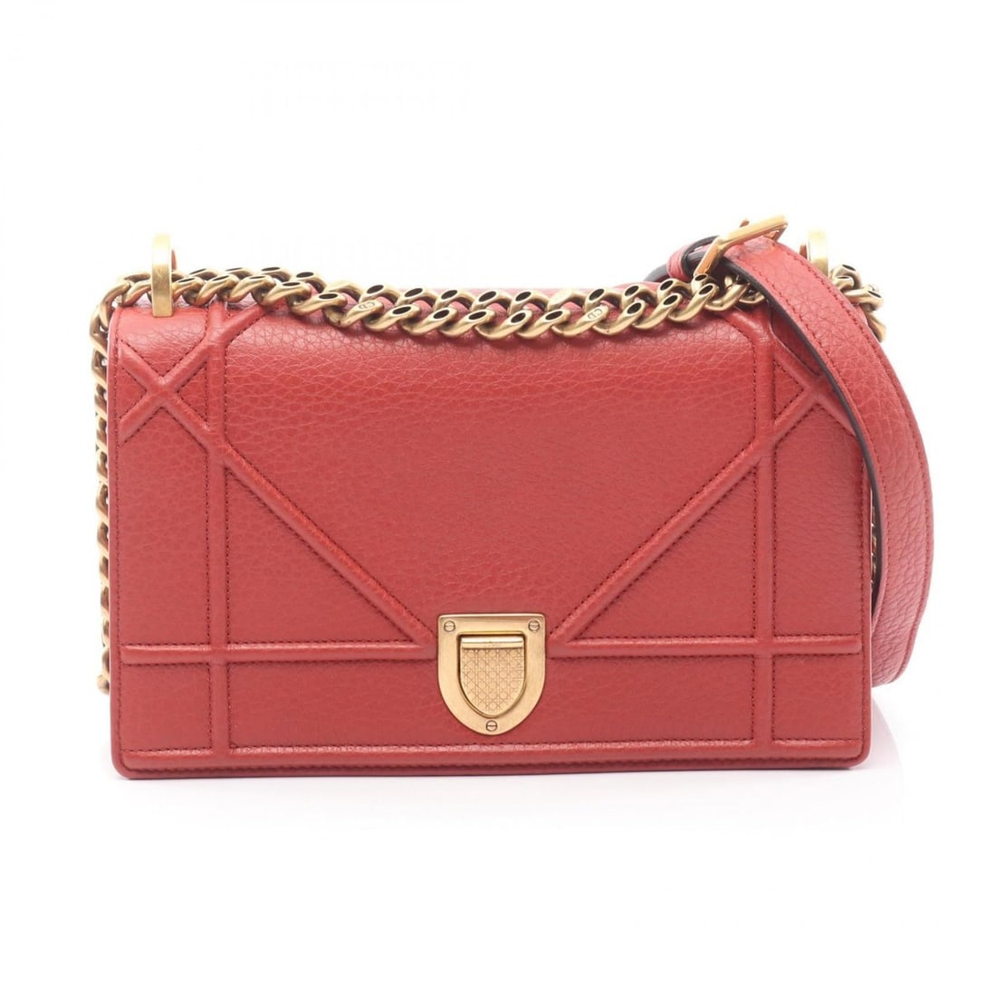 Christian Dior Dior DIORAMA Diorama Shoulder Bag Leather Women's Bordeaux: --- Catalog ---Category: SizeSize (HxWxD): 13cm x 21cm x 7cm / 5.11'' x 8.26'' x 2.75''Category: DesignType: Shoulder bagColor: BordeauxGender: WomenMaterial: Leather Category: GeneralBrand: Christian