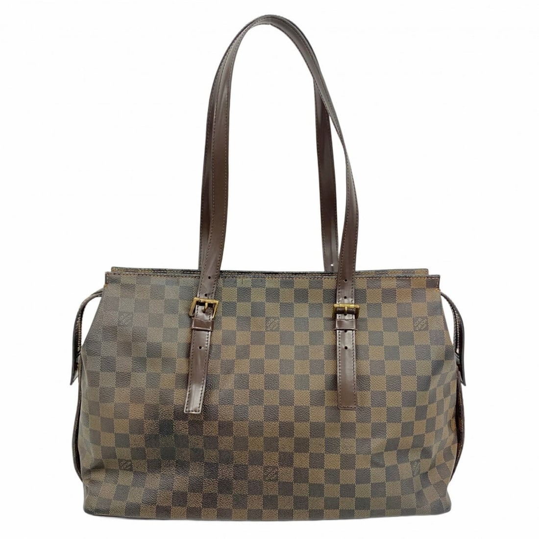 Louis Vuitton Damier Chelsea Shoulder Bag N51119 Ebene Women's P2031258: --- Catalog ---Category: SizeSize (HxWxD): 28cm x 40cm x 14cm / 11.02'' x 15.74'' x 5.51''Category: DesignType: Shoulder bagColor: EbeneGender: WomenCategory: GeneralMPN: N51119Brand: Louis Vuitton---
