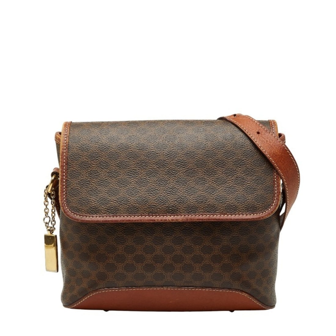 Celine Macadam Crossbody Shoulder Bag in Brown Leather for Women: --- Catalog ---Category: SizeSize (HxWxD): 17cm x 23cm x 10cm / 6.69'' x 9.05'' x 3.93''Category: DesignType: Shoulder bagColor: BrownGender: WomenMaterial: PVC , Leather Category: GeneralBrand: Celin