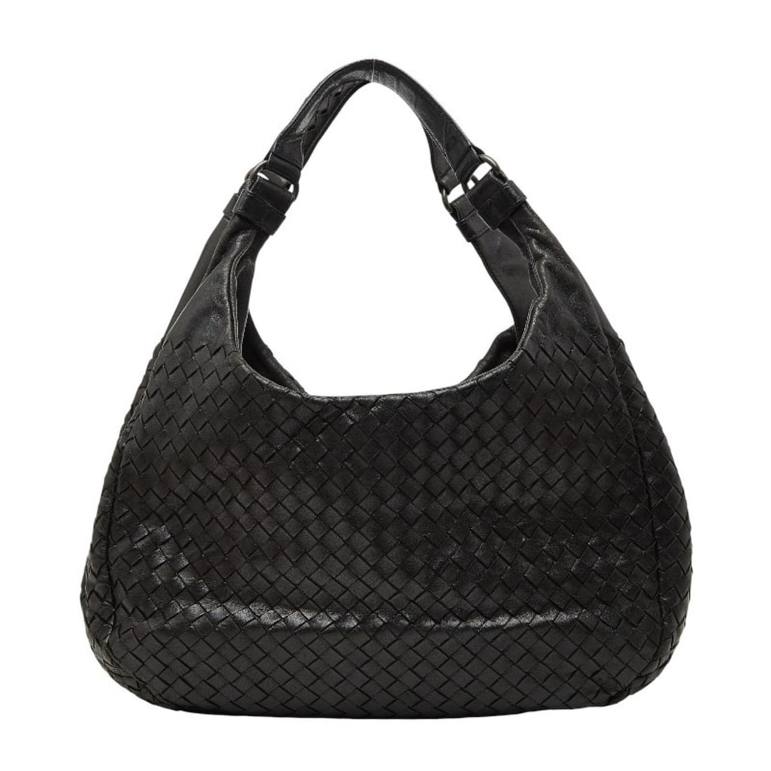 Bottega Veneta Intrecciato Campana Handbag/Shoulder Bag in Black Leather for Women: --- Catalog ---Category: SizeSize (HxWxD): 20cm x 32.5cm x 14cm / 7.87'' x 12.79'' x 5.51''Category: DesignType: Handbag, Shoulder bagColor: BlackGender: WomenMaterial: Leather Category: GeneralBrand: