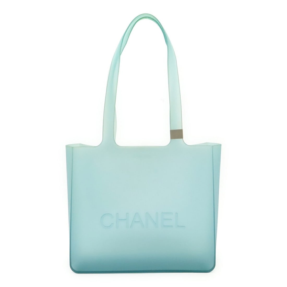 CHANEL Rubber Tote Shoulder Bag in Blue: --- Catalog ---Category: SizeSize (HxWxD): 21cm x 24cm x 7.5cm / 8.26'' x 9.44'' x 2.95''Category: DesignType: Shoulder bag, Tote bagColor: BlueGender: WomenMaterial: Rubber Category: GeneralBrand: Ch