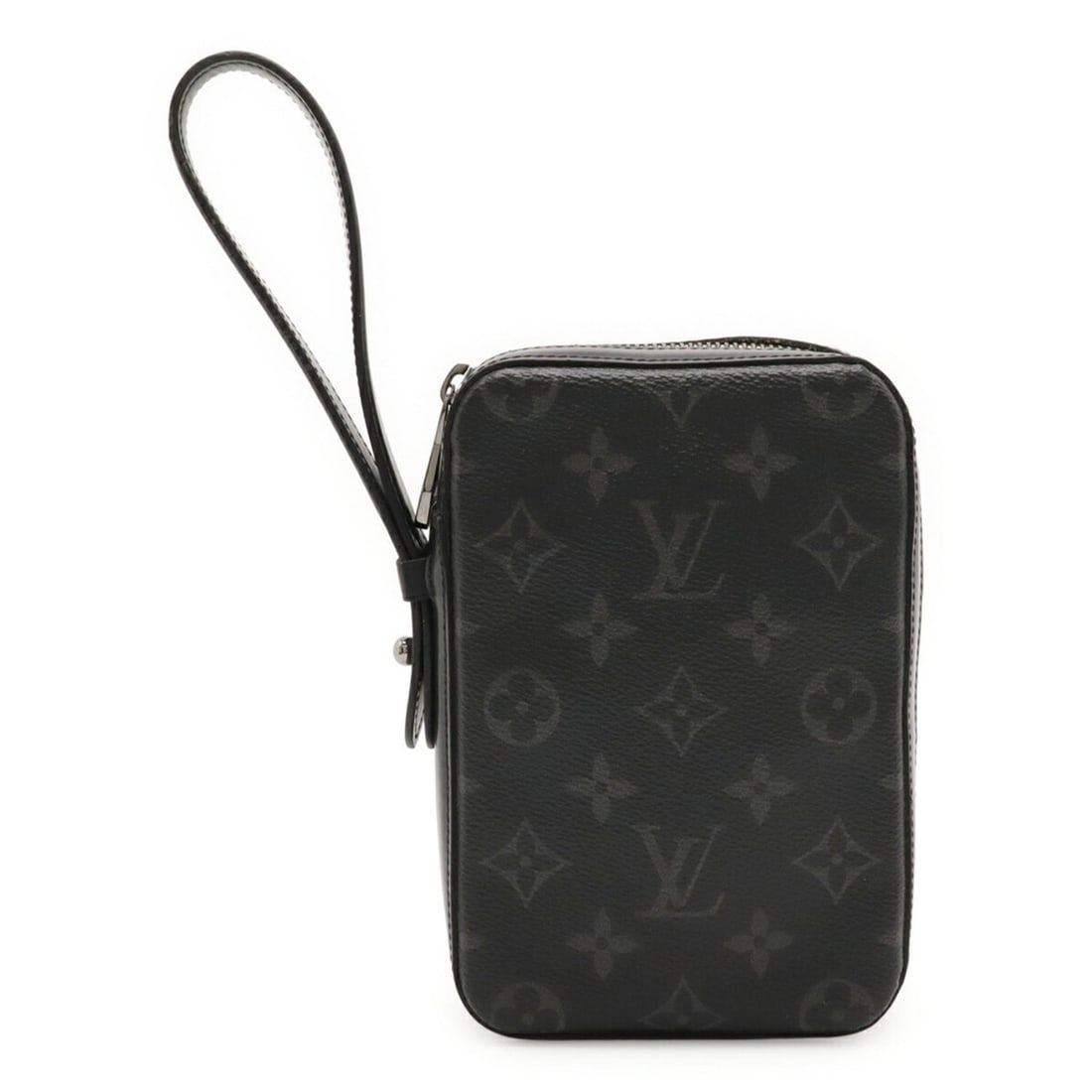 LOUIS VUITTON Monogram Eclipse Box Clutch Handbag/Second Bag/Pouch M61872: --- Catalog ---Category: SizeSize (HxWxD): 17cm x 11.5cm x 5cm / 6.69'' x 4.52'' x 1.96''Category: DesignType: Handbag, PouchColor: Black, Gray, Monogram EclipseGender: WomenMaterial: Monogram Eclipse