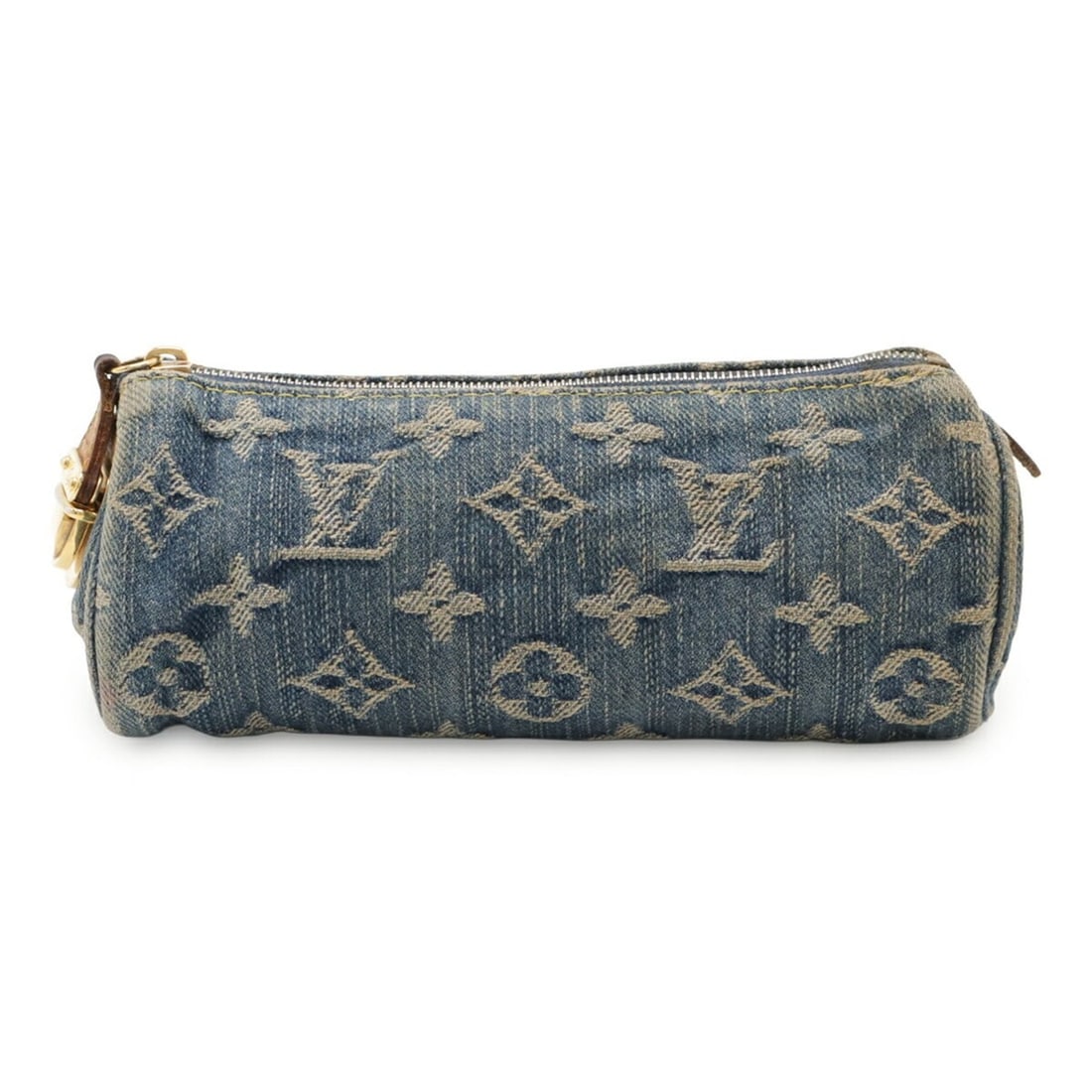 LOUIS VUITTON Monogram Denim Truth Speedy GM Pouch, Blue, M95081: --- Catalog ---Category: SizeSize (HxWxD): 6.5cm x 18cm x 6.5cm / 2.55'' x 7.08'' x 2.55''Category: DesignType: PouchColor: Blue, MonogramGender: Women,MenMaterial: Monogram Denim Category: GeneralBra