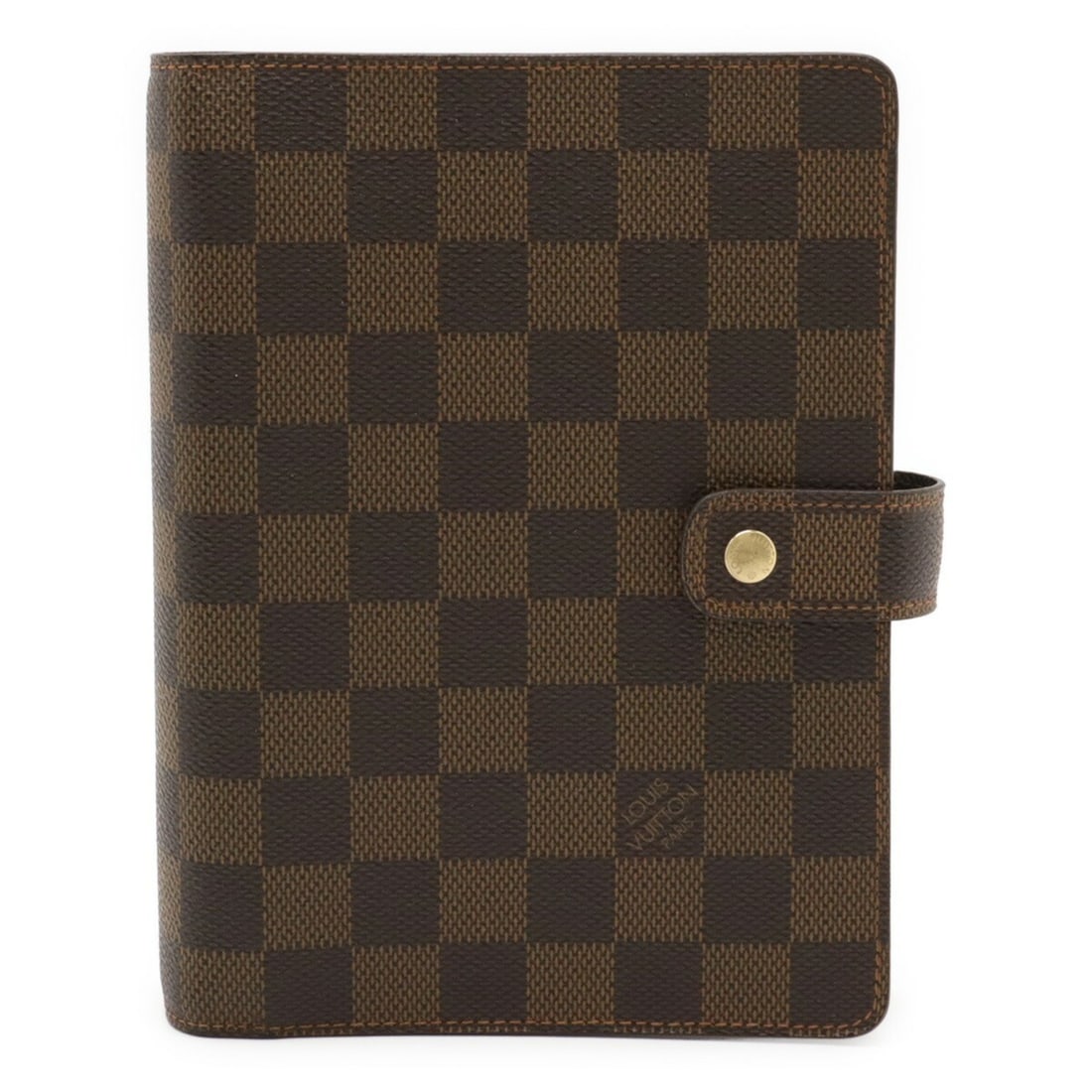 LOUIS VUITTON Damier Agenda MM Planner Cover, 6-Hole, Non-Stick, R20240: --- Catalog ---Category: DesignColor: Brown, Damier CanvasGender: Women,MenMaterial: Damier Canvas Ring Mechanism Type: 6 holesCategory: GeneralBrand: Louis VuittonCategory: Physical PropertiesSize (H
