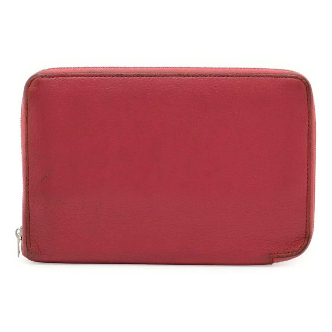 HERMES Azap Combine Round Long Wallet in Chevre Leather, Fuchsia Pink, Stamped with "M" (1 of 18)