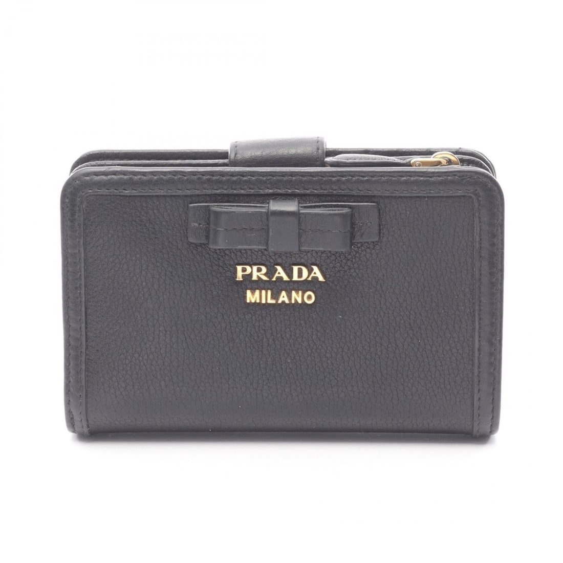 Prada Vitello Phenix Bifold Wallet, Leather, Women's, Black (1 of 17)