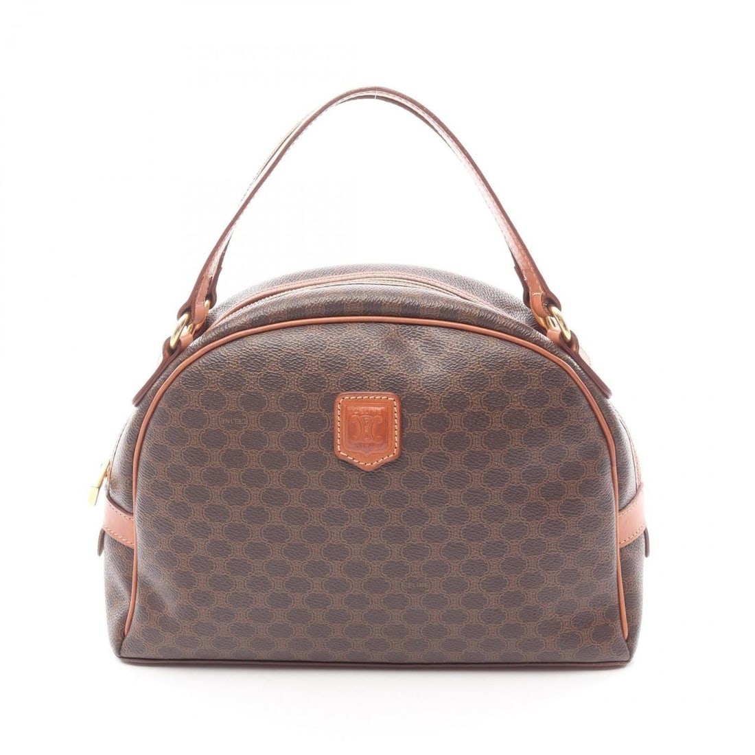 Celine Macadam handbag, coated canvas and leather, brown, for women: --- Catalog ---Category: SizeSize (HxWxD): 20cm x 28cm x 10cm / 7.87'' x 11.02'' x 3.93''Category: DesignType: HandbagColor: BrownGender: WomenMaterial: Coated canvas , Leather Category: GeneralBrand: