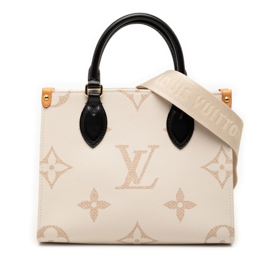 Louis Vuitton Monogram Dune On the Go PM Handbag/Shoulder Bag, 2-Way, M24533, Ivory Leather,: --- Catalog ---Category: SizeSize (HxWxD): 19.5cm x 24.5cm x 10cm / 7.67'' x 9.64'' x 3.93''Category: DesignType: Handbag, Shoulder bagColor: Dune, IvoryGender: WomenMaterial: PVC , Leather Category: