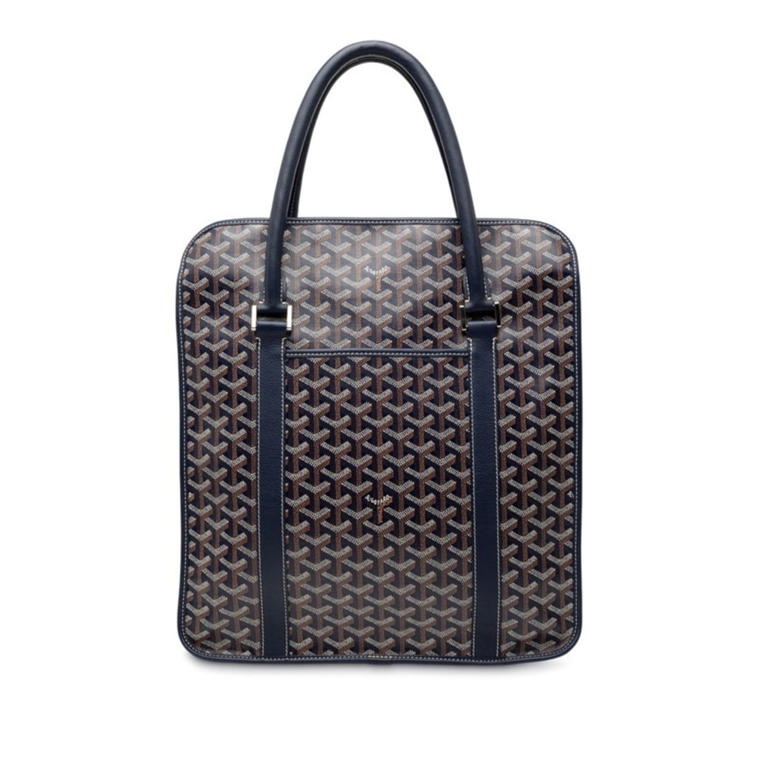 Goyard Burgundy Tote Bag Navy Leather Women's GOYARD: --- Catalog ---Category: SizeSize (HxWxD): 38cm x 32cm x 11cm / 14.96'' x 12.59'' x 4.33''Category: DesignType: Tote bagColor: NavyGender: WomenMaterial: PVC , Leather Category: GeneralBrand: Goyard--