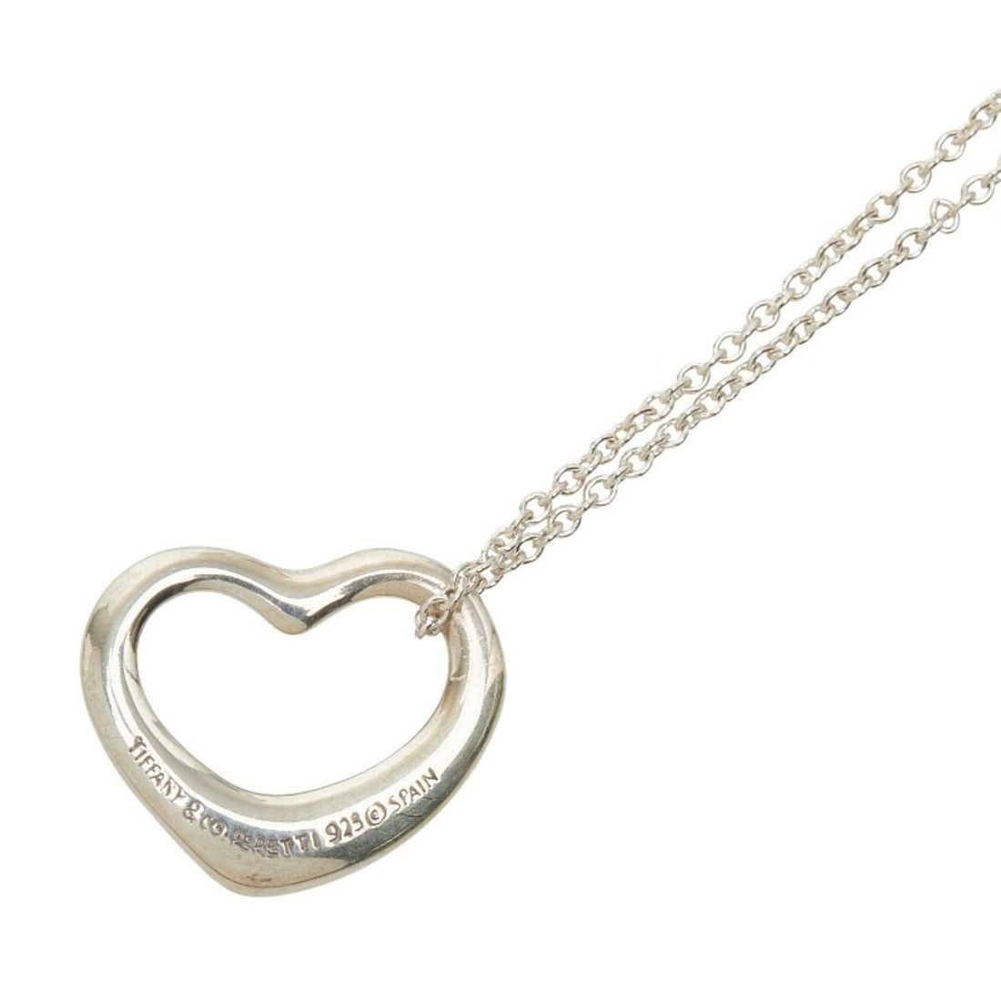 Tiffany & Co. Open Heart Necklace in 925 Sterling Silver for Women. (1 of 10)