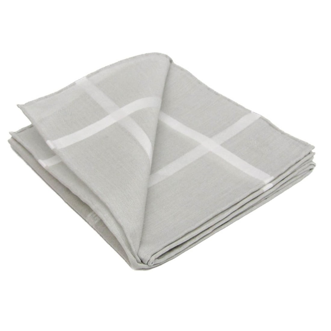 Hermes H Passant H182022G Men,Women Cotton Handkerchief Gray: --- Catalog ---Category: SizeSize (LxW): 44cm x 47cm / 17.32'' x 18.5''Category: DesignType: HandkerchiefColor: GrayGender: Men,WomenMaterial: Cotton 100%Category: GeneralBrand: HermesModel: H Passant