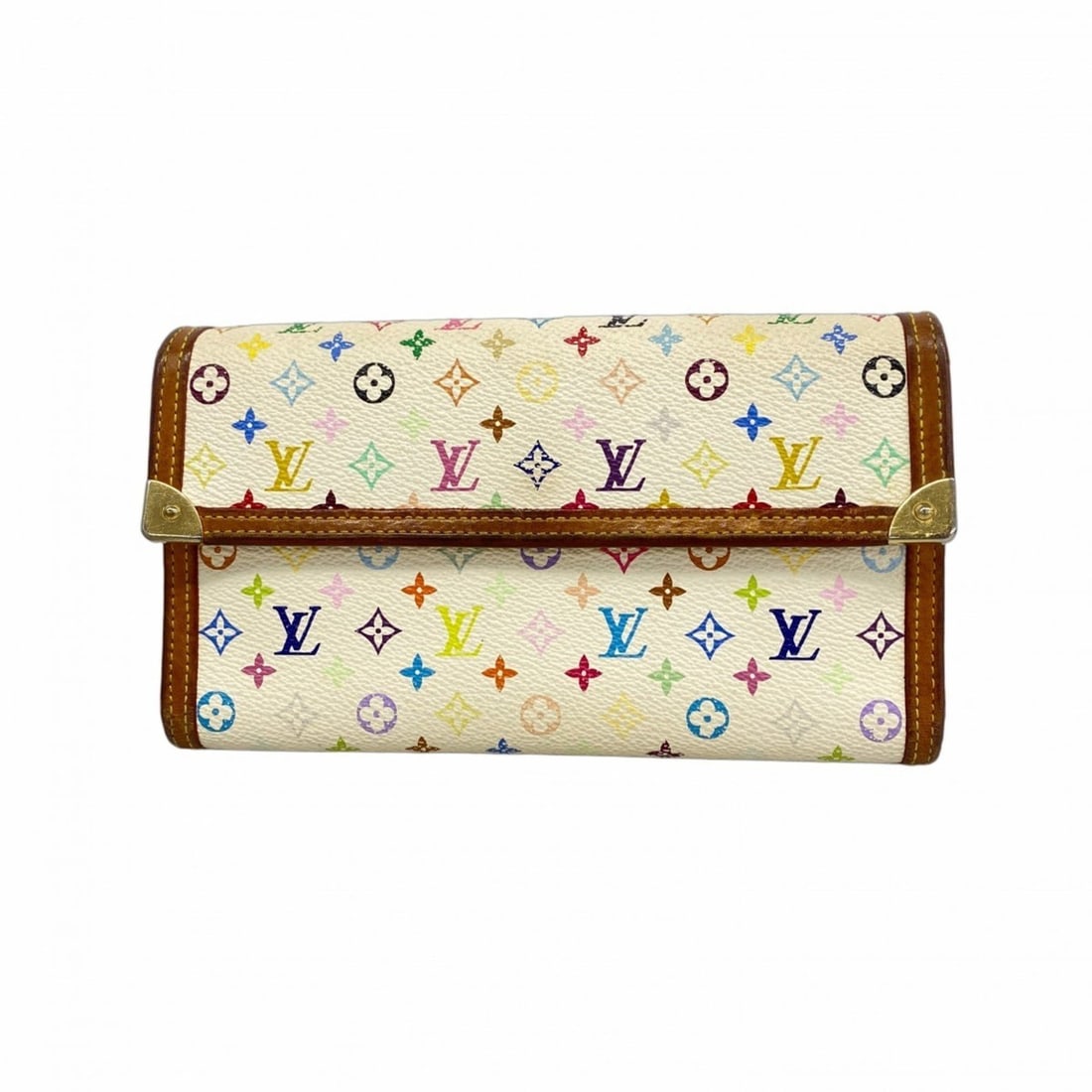 Louis Vuitton Monogram Multicolore Porte Tresor International Long Wallet M92659 Bron Women's (1 of 14)