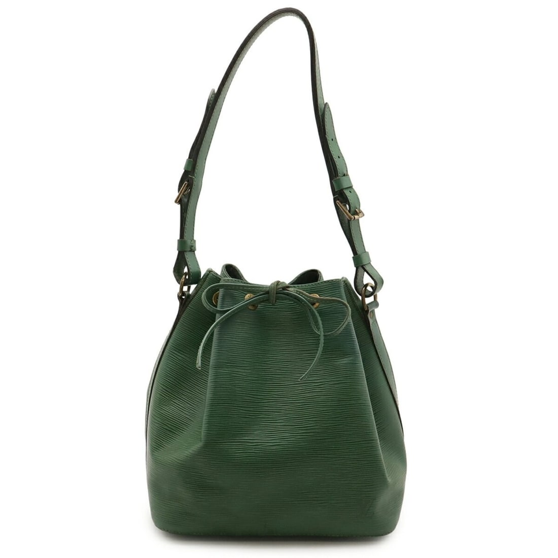 LOUIS VUITTON Epi Petit Noe Shoulder Bag, Borneo Green, M44104: --- Catalog ---Category: SizeSize (HxWxD): 26.5cm x 25cm x 19cm / 10.43'' x 9.84'' x 7.48''Category: DesignType: Shoulder bagColor: Borneo greenGender: Women,MenMaterial: Epi leather Category: General