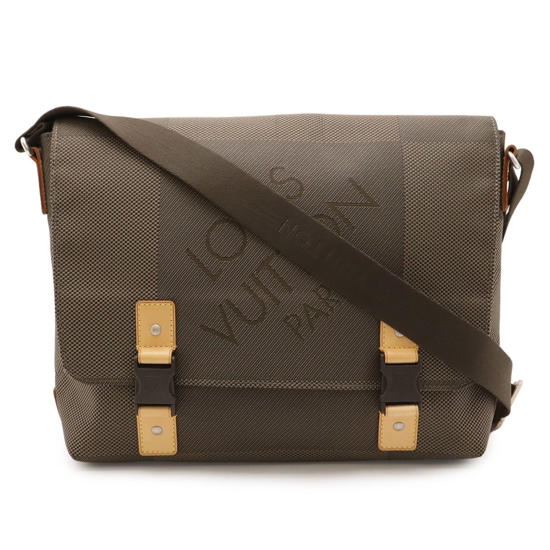 LOUIS VUITTON Damier Geant Shoulder Bag, Khaki, M93077: --- Catalog ---Category: SizeSize (HxWxD): 28.5cm x 32cm x 12.5cm / 11.22'' x 12.59'' x 4.92''Category: DesignType: Shoulder bagColor: EarthGender: Women,MenMaterial: Damier Geant , Canvas Category: G